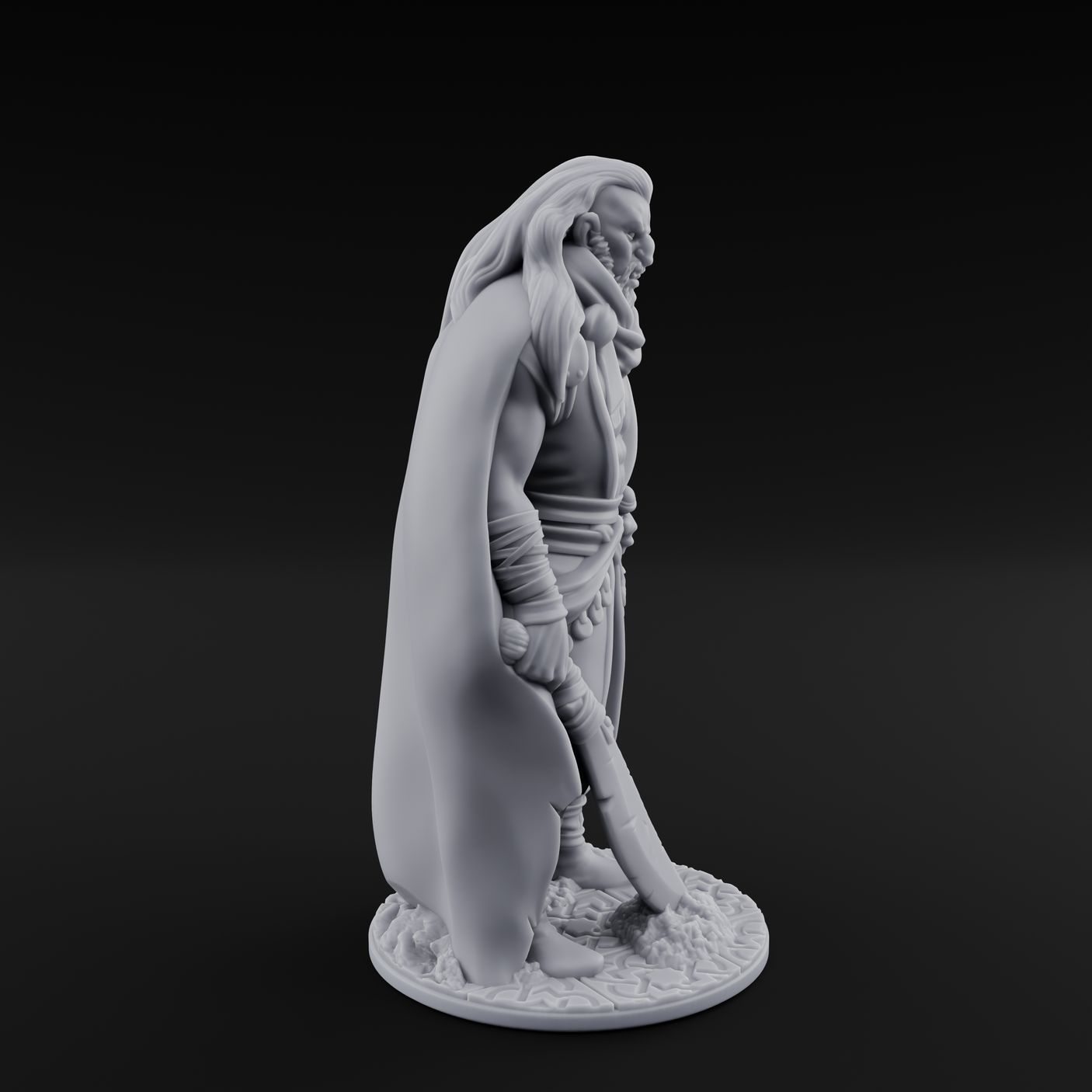 Blade Dragging Human Desert Rogue Miniature for Dungeons and Dragons, Pathfinder or other TTRPGs