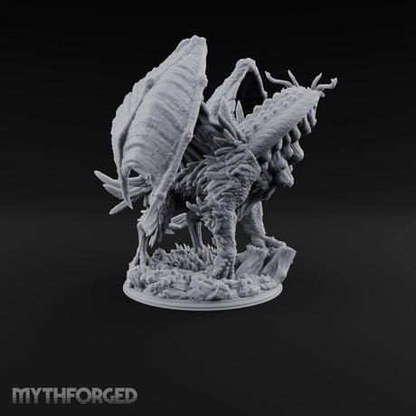 Wings Unfurled Jabberwock Dragon Miniature for Dungeons and Dragons, Pathfinder or other TTRPGs