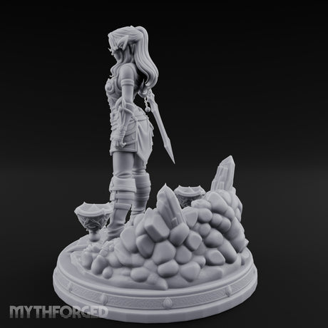 Jagged Blade Raised Smirking Elf Warrior gallery 11