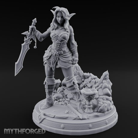 Jagged Blade Raised Smirking Elf Warrior gallery 16