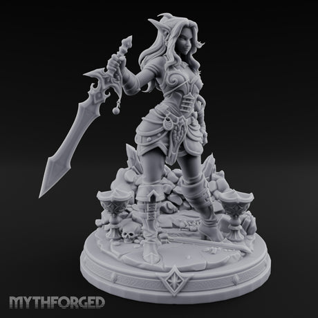 Jagged Blade Raised Smirking Elf Warrior gallery 2