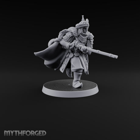 Standing to Arms Human Janissary A Miniature for Dungeons and Dragons, Pathfinder or other TTRPGs