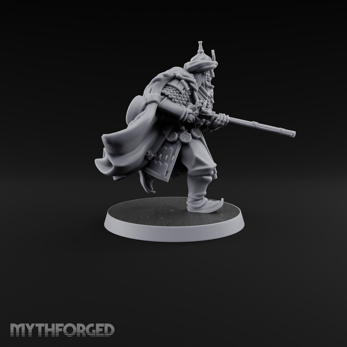 Standing to Arms Human Janissary A Miniature for Dungeons and Dragons, Pathfinder or other TTRPGs