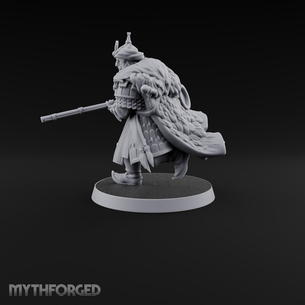 Standing to Arms Human Janissary A Miniature for Dungeons and Dragons, Pathfinder or other TTRPGs