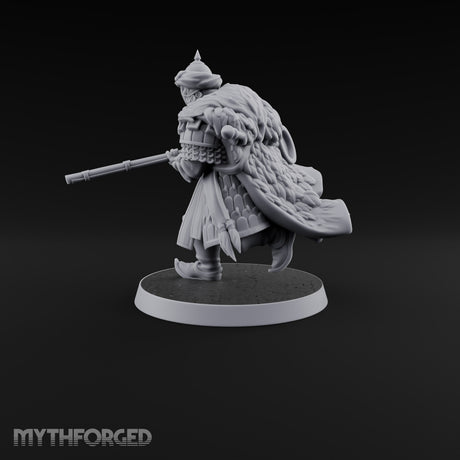 Standing to Arms Human Janissary A Miniature for Dungeons and Dragons, Pathfinder or other TTRPGs