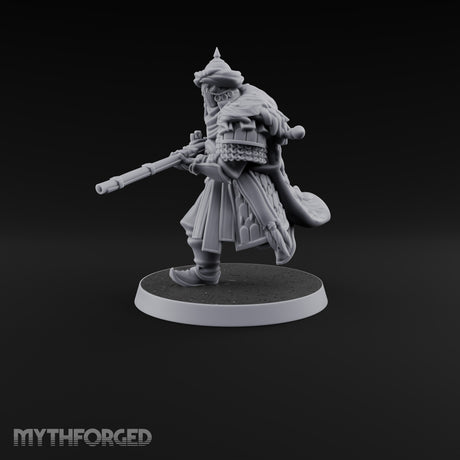 Standing to Arms Human Janissary A Miniature for Dungeons and Dragons, Pathfinder or other TTRPGs