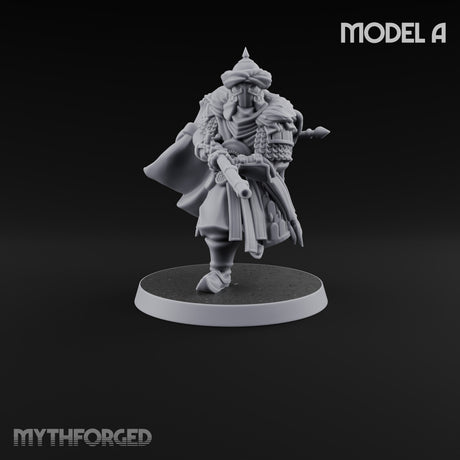 Standing to Arms Human Janissaries Miniature for Dungeons and Dragons, Pathfinder or other TTRPGs