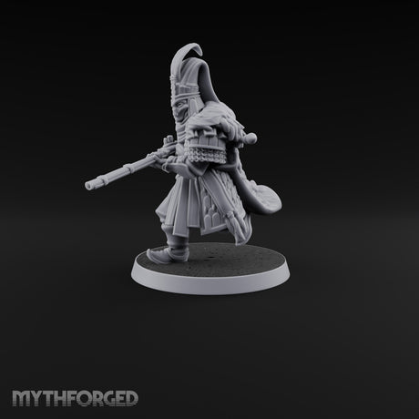 Standing to Arms Human Janissary A Miniature for Dungeons and Dragons, Pathfinder or other TTRPGs