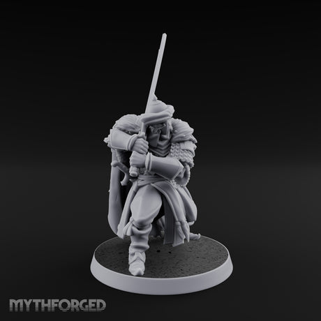 Standing to Arms Human Janissary B Miniature for Dungeons and Dragons, Pathfinder or other TTRPGs