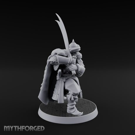 Standing to Arms Human Janissary B Miniature for Dungeons and Dragons, Pathfinder or other TTRPGs