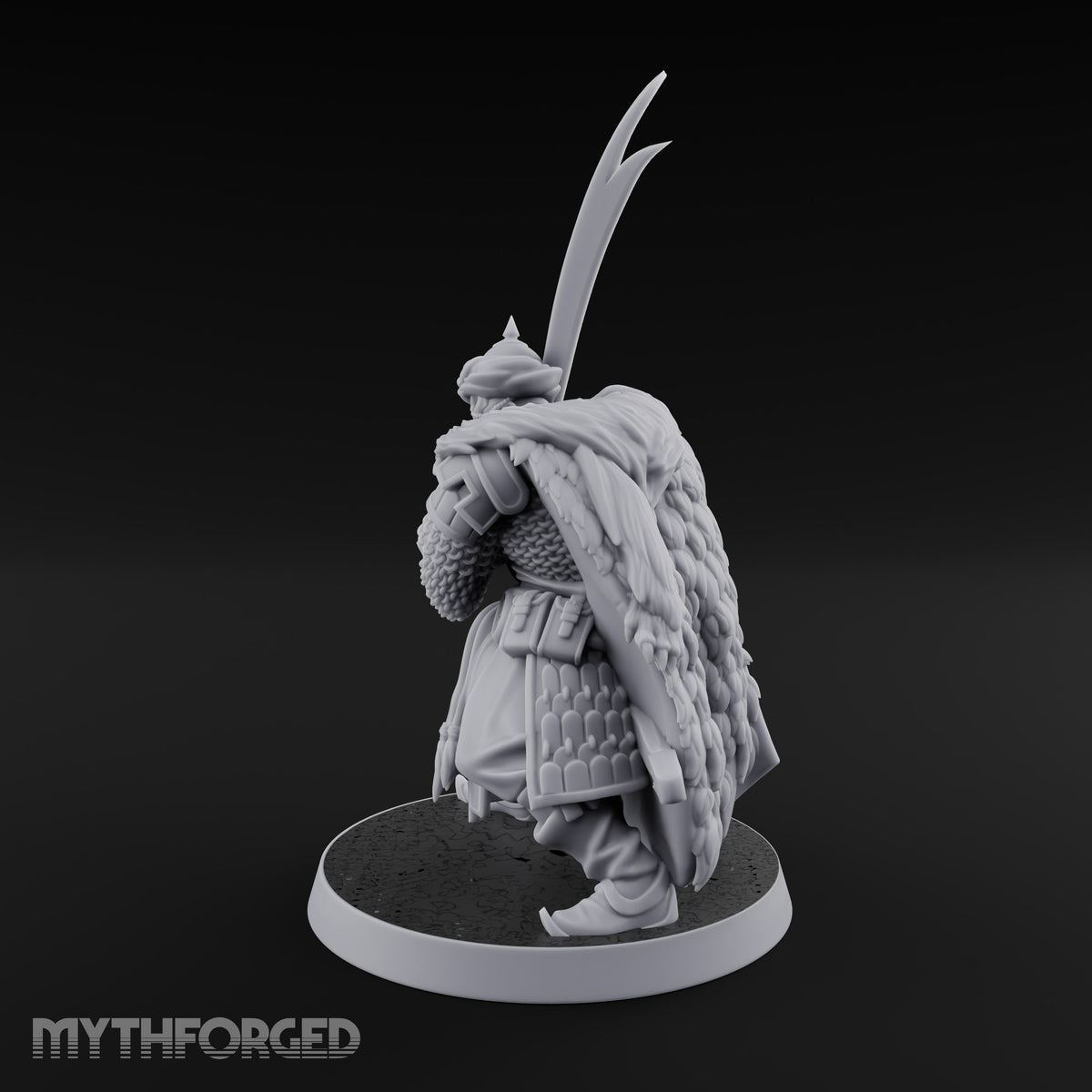 Standing to Arms Human Janissary B Miniature for Dungeons and Dragons, Pathfinder or other TTRPGs