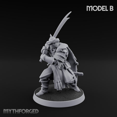Standing to Arms Human Janissaries Miniature for Dungeons and Dragons, Pathfinder or other TTRPGs