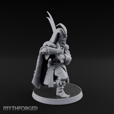 Standing to Arms Human Janissary B Miniature for Dungeons and Dragons, Pathfinder or other TTRPGs