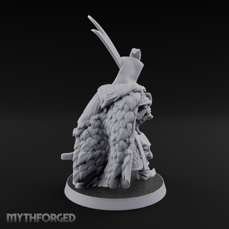 Standing to Arms Human Janissary B Miniature for Dungeons and Dragons, Pathfinder or other TTRPGs