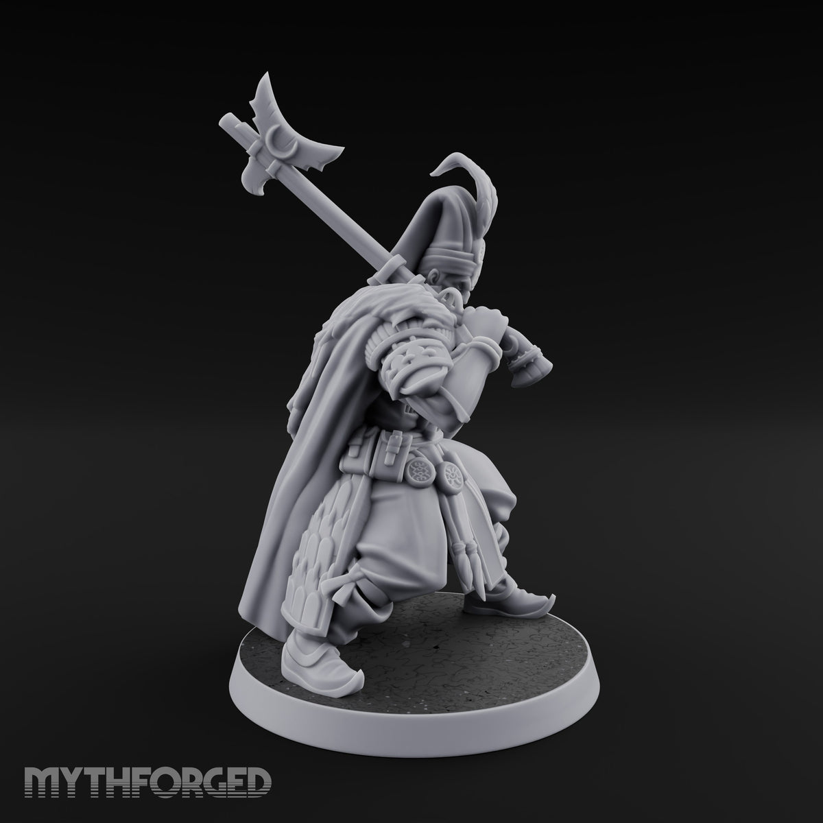 Standing to Arms Human Janissary C Miniature for Dungeons and Dragons, Pathfinder or other TTRPGs