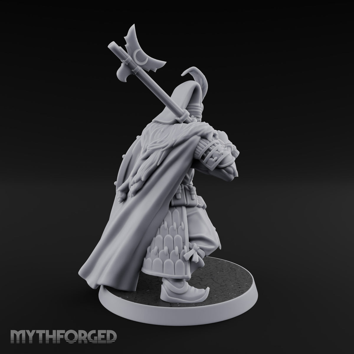 Standing to Arms Human Janissary C Miniature for Dungeons and Dragons, Pathfinder or other TTRPGs