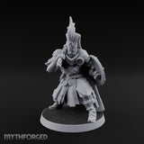 Standing to Arms Human Janissary C Miniature for Dungeons and Dragons, Pathfinder or other TTRPGs
