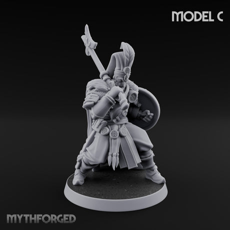 Standing to Arms Human Janissary C Miniature for Dungeons and Dragons, Pathfinder or other TTRPGs