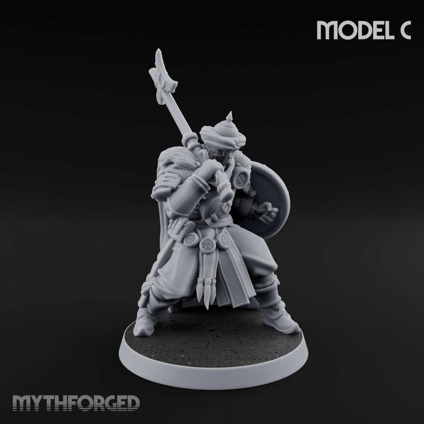 Standing to Arms Human Janissaries Miniature for Dungeons and Dragons, Pathfinder or other TTRPGs