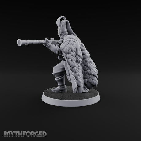 Standing to Arms Human Janissary D Miniature for Dungeons and Dragons, Pathfinder or other TTRPGs