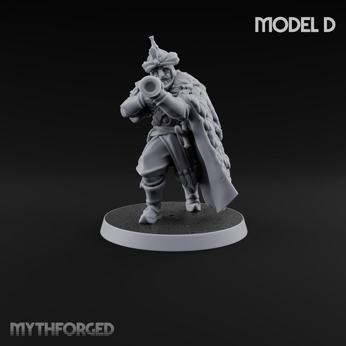 Standing to Arms Human Janissaries Miniature for Dungeons and Dragons, Pathfinder or other TTRPGs