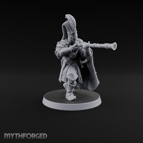 Standing to Arms Human Janissary D Miniature for Dungeons and Dragons, Pathfinder or other TTRPGs