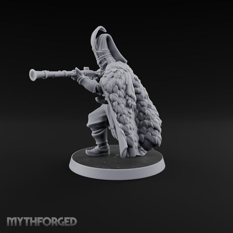 Standing to Arms Human Janissary D Miniature for Dungeons and Dragons, Pathfinder or other TTRPGs