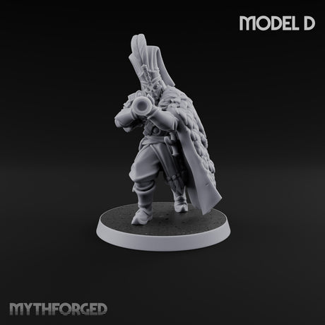 Standing to Arms Human Janissary D Miniature for Dungeons and Dragons, Pathfinder or other TTRPGs