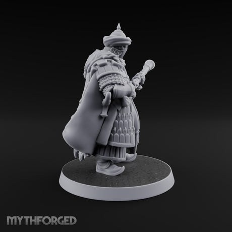 Standing to Arms Human Janissary E Miniature for Dungeons and Dragons, Pathfinder or other TTRPGs