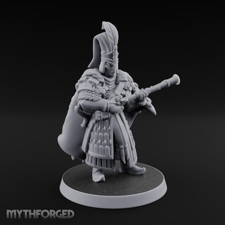 Standing to Arms Human Janissary E Miniature for Dungeons and Dragons, Pathfinder or other TTRPGs