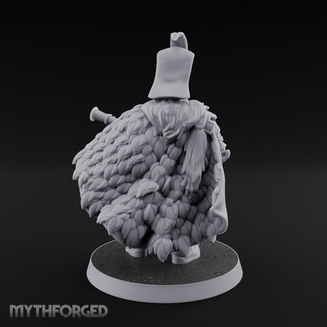 Standing to Arms Human Janissary E Miniature for Dungeons and Dragons, Pathfinder or other TTRPGs