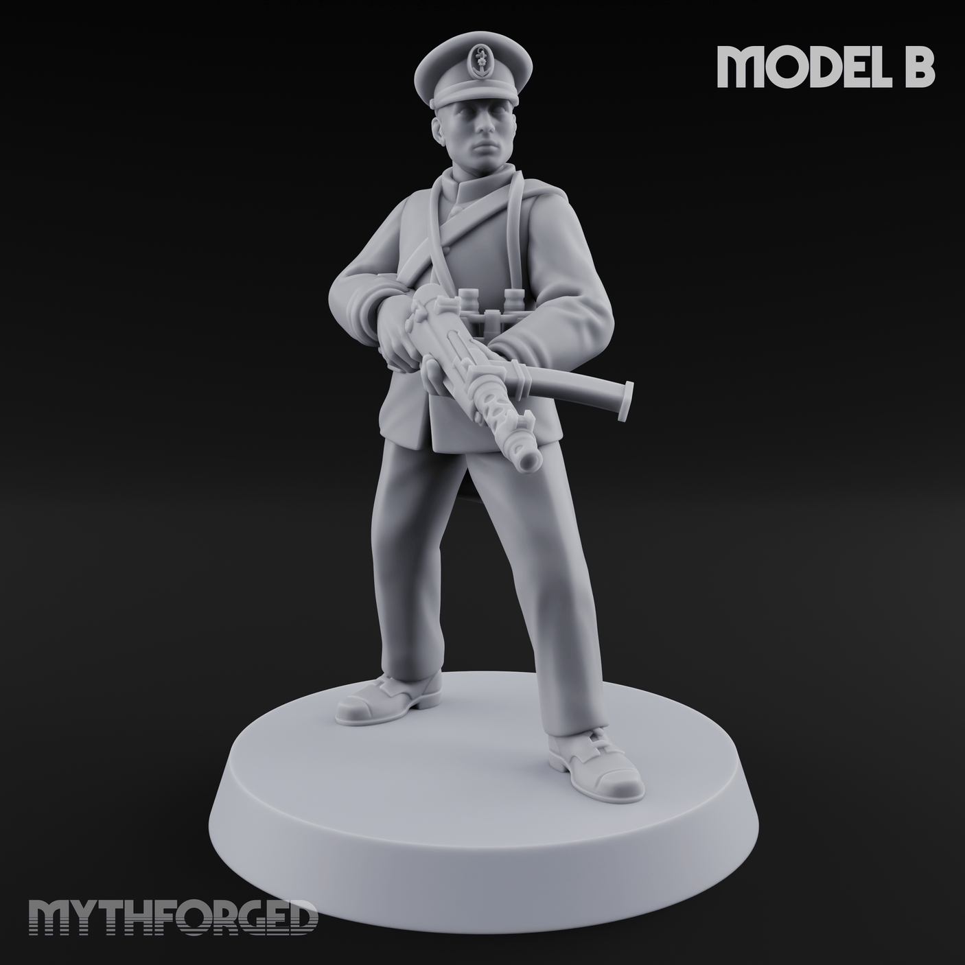 Weird War Japanese NCO Soldier B Miniature for Dungeons and Dragons, Pathfinder or other TTRPGs