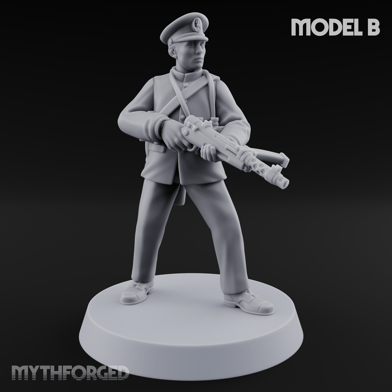 Weird War Japanese NCO Soldier B Miniature for Dungeons and Dragons, Pathfinder or other TTRPGs