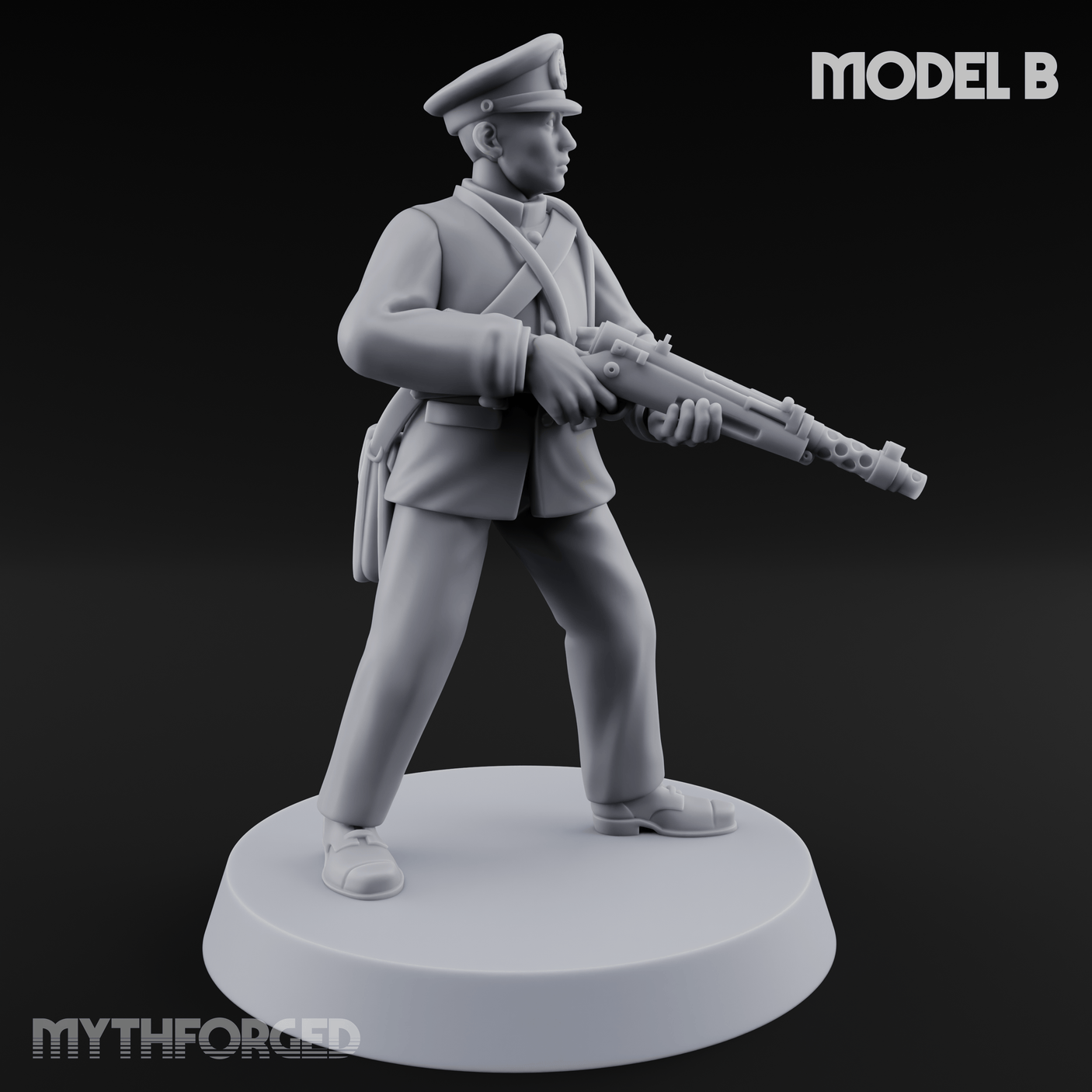 Weird War Japanese NCO Soldier B Miniature for Dungeons and Dragons, Pathfinder or other TTRPGs