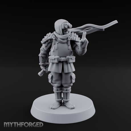 Weird War Japanese Ninja NCO Miniature for Dungeons and Dragons, Pathfinder or other TTRPGs