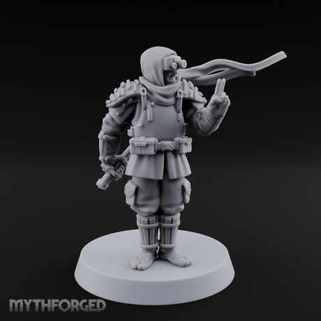 Weird War Japanese Ninja NCO Miniature for Dungeons and Dragons, Pathfinder or other TTRPGs