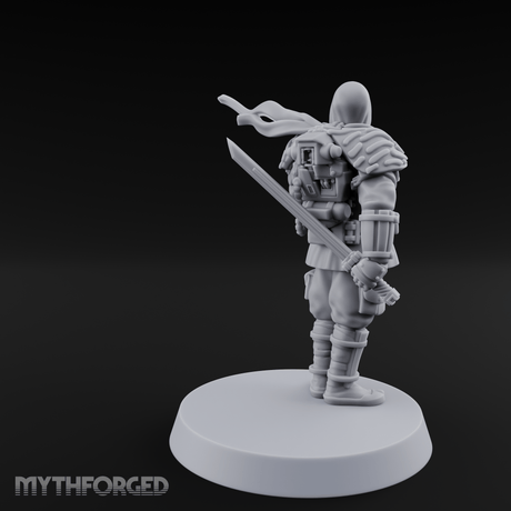 Weird War Japanese Ninja NCO Miniature for Dungeons and Dragons, Pathfinder or other TTRPGs