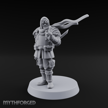 Weird War Japanese Ninja NCO Miniature for Dungeons and Dragons, Pathfinder or other TTRPGs