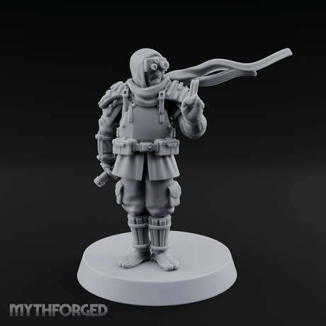 Weird War Japanese Ninja NCO Miniature for Dungeons and Dragons, Pathfinder or other TTRPGs