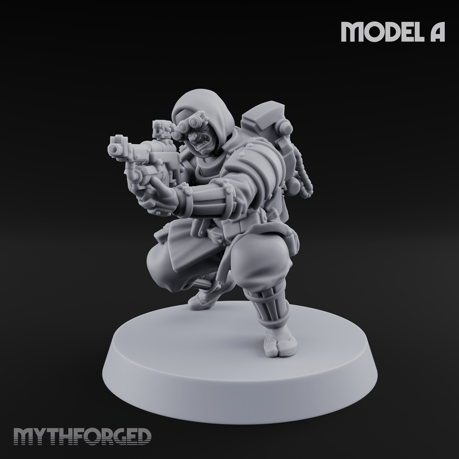 Weird War Japanese Ninja Riflemen Miniature for Dungeons and Dragons, Pathfinder or other TTRPGs
