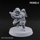Weird War Japanese Ninja Riflemen Miniature for Dungeons and Dragons, Pathfinder or other TTRPGs
