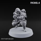 Weird War Japanese Ninja Riflemen Miniature for Dungeons and Dragons, Pathfinder or other TTRPGs