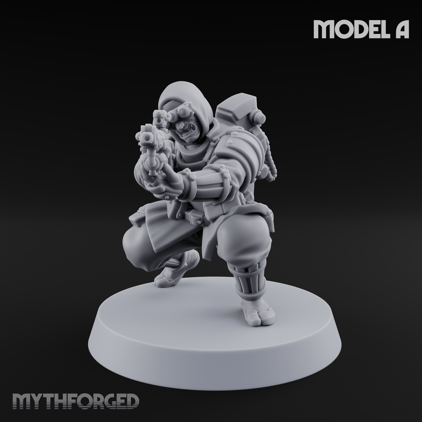 Weird War Japanese Ninja Riflemen A Miniature for Dungeons and Dragons, Pathfinder or other TTRPGs