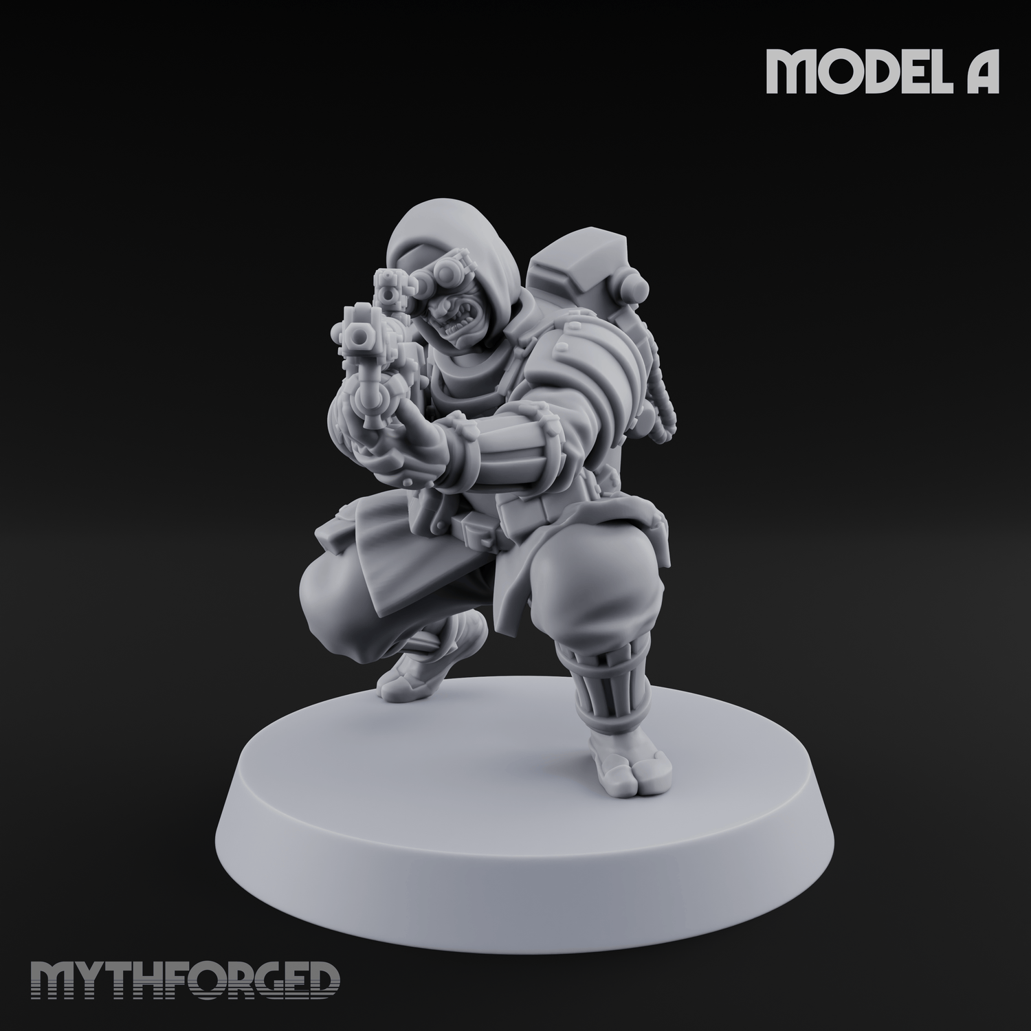 Weird War Japanese Ninja Riflemen A Miniature for Dungeons and Dragons, Pathfinder or other TTRPGs