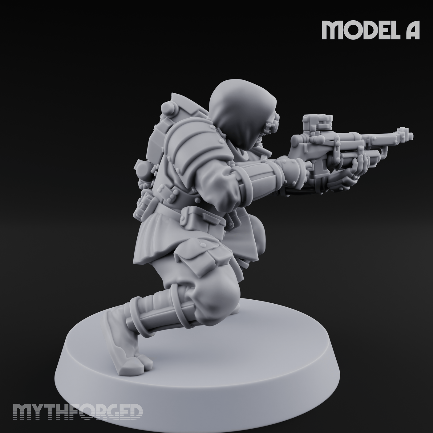 Weird War Japanese Ninja Riflemen A Miniature for Dungeons and Dragons, Pathfinder or other TTRPGs