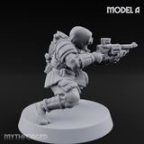 Weird War Japanese Ninja Riflemen A Miniature for Dungeons and Dragons, Pathfinder or other TTRPGs
