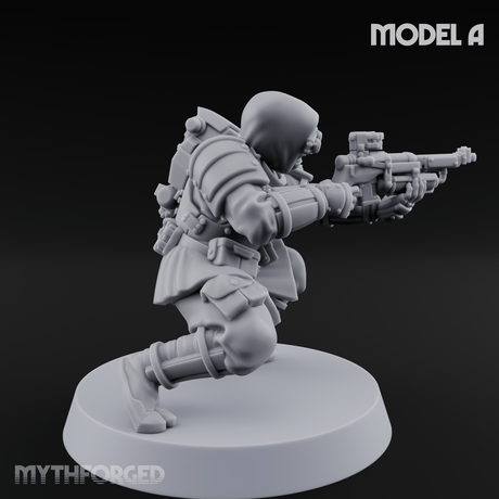 Weird War Japanese Ninja Riflemen A Miniature for Dungeons and Dragons, Pathfinder or other TTRPGs