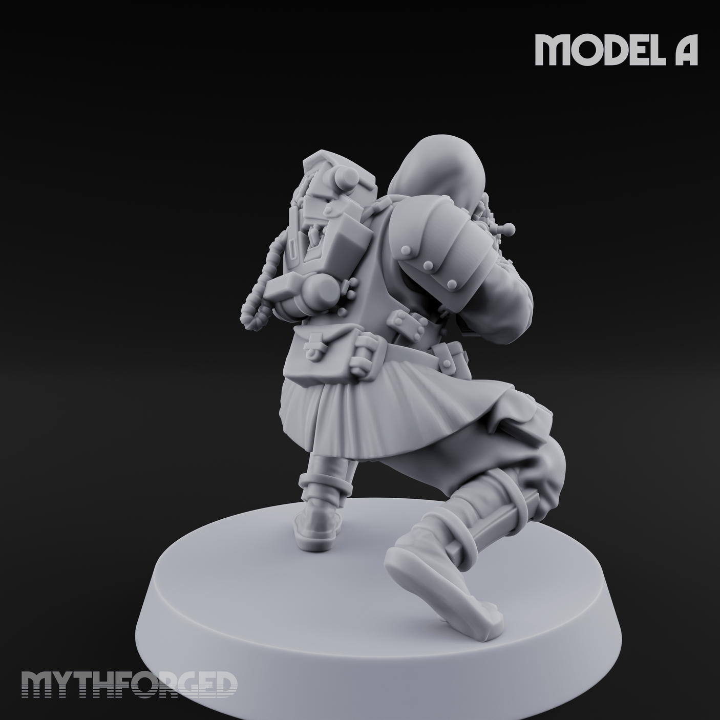 Weird War Japanese Ninja Riflemen A Miniature for Dungeons and Dragons, Pathfinder or other TTRPGs
