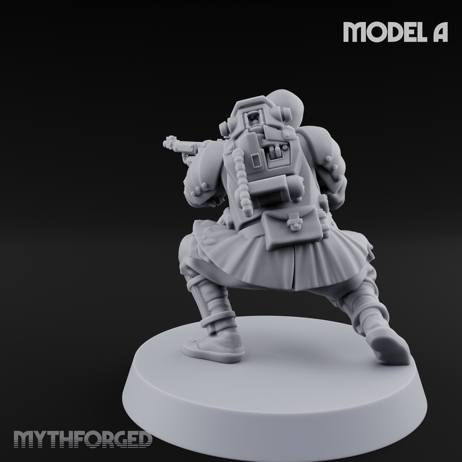 Weird War Japanese Ninja Riflemen A Miniature for Dungeons and Dragons, Pathfinder or other TTRPGs