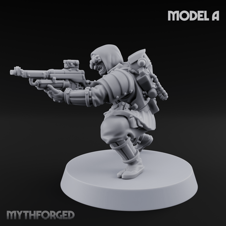 Weird War Japanese Ninja Riflemen A Miniature for Dungeons and Dragons, Pathfinder or other TTRPGs